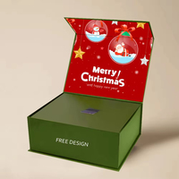 Cadeau de Noël personnalisé boîte rigide magnétique emballage conception libre revêtement UV gaufrage pour impression de logo pour cadre photo affichage