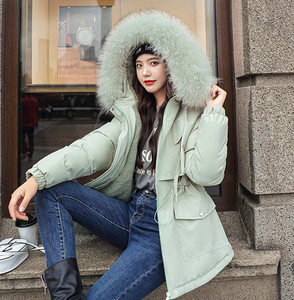 Giacca invernale da donna giacca spessa fodera in lana Parka calde giacche medio-lunghe <span class=keywords><strong>con</strong></span> cappuccio Parka pelliccia all'interno <span class=keywords><strong>cappotto</strong></span> di cotone femminile Plus Size - Product Image 3