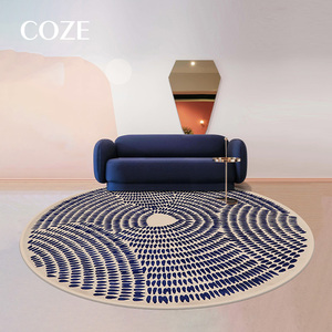 Tapis rond 2025 Nouveau style Tapis de luxe pour salon Chambre à coucher Chaise d'ordinateur Tapis en laine Canapé paresseux Couverture Alfombra - Product Image 1