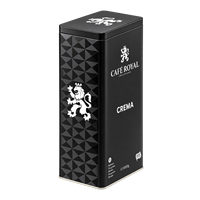 Boîte à café rectangulaire hermétique en fer blanc, boîte de rangement métallique personnalisée 1000g pour l'emballage de produits de café