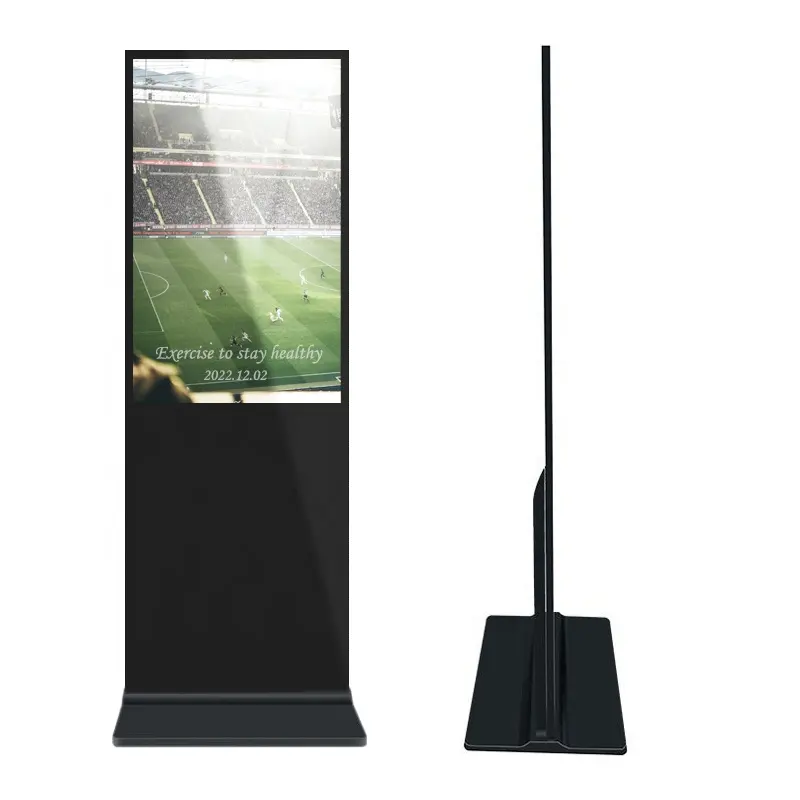 Floor standing kiosk 43 49 55 inch LCD Digital Signage Advertising Player Equipment with free cms interactive touch indoor totem