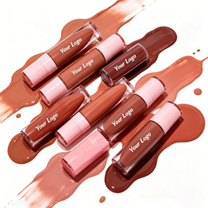 Nude Lip Gloss Liquid <b>Lipstick</b> Satin Lip Tint Moisturizing Glossy Lip Oil <b>Custom</b> Logo Vegan Makeup - Product Image 2