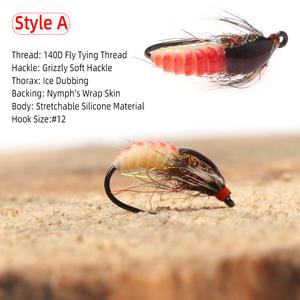 Vente en gros réaliste Caddis <span class=keywords><strong>tchèque</strong></span> <span class=keywords><strong>nymphe</strong></span> Scud <span class=keywords><strong>mouche</strong></span> insecte ver crevette pêche à la <span class=keywords><strong>mouche</strong></span> mouches truite bar perche pêche leurre appâts #12 - Product Image 3