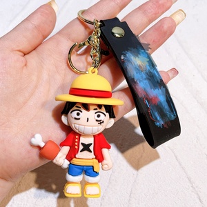 Venta al por mayor: Set de 6 llaveros temáticos de anime pirata con figuras de Luffy, Zoro y Nami, para distribuidores transfronterizos, venta al por mayor y al detalle, en <span class=keywords><strong>bolsa</strong></span>/caja OPP. - Product Image 3