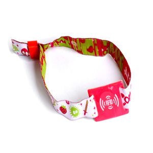 Pulsera RFID activa de 125kHz con impresión de logotipo personalizado de alta calidad, superventas, pulsera tejida de tela RFID - Product Image 6