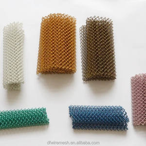 Rideau en maille métallique finition cuivre, <span class=keywords><strong>fil</strong></span> tissé pour la décoration intérieure, draperie métallique décorative antique pour bar - Product Image 2