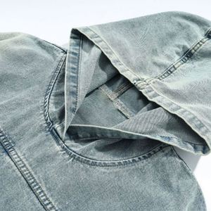 Fábrica de encargo de la calle de algodón Drop Shoulder Pullover Street Style Hoodies Hombres Heavyweight Oversize Plain Jean Hoodies para los hombres - Product Image 3