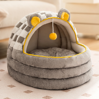 Lit en peluche long super doux pour animaux de compagnie, chenil de luxe lavable pour chiens et chats, lit chenil pour sommeil profond