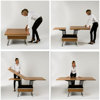 B12-2H Fonctionnelle Meubles Matériel En Acier Bureau Table Charnière Lift up Table Basse Mécanisme