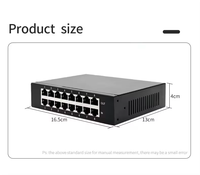 Parafoudre réseau métallique 16 ports RJ45 PoE 100/1000 Mbps pour caméras et systèmes de sécurité 60V