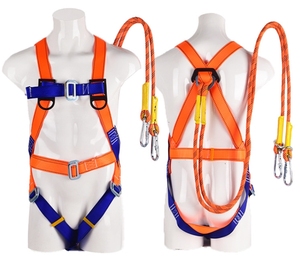 Harnais de sécurité antichute pour arboriculteur, style européen à cinq points, connexion rapide, anneau en D en acier, 300 kg - Product Image 3