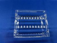 Bateau transparent de quartz de transporteur de gaufrette de quartz pour le creuset en verre de quartz de diffusion adapté dans le four de tube