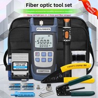 Kit d'outils de fibre optique FTTH à connexion à froid Vaeyi AUa-6S SC, comprenant un couteau de coupe, un stylo à lumière rouge, un puissancemètre optique -70~+10Dbm