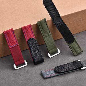 Bracelet de montre adhésif crochet et boucle de qualité supérieure bracelet de montre en <span class=keywords><strong>cuir</strong></span> Nylon 20mm accessoires de montre bracelets de montre de remplacement - Product Image 3