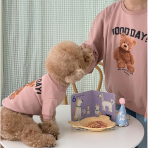 Sudadera de lana para perros estilo coreano, ropa de otoño e invierno para perros pequeños, ropa para gatos con estampado de oso de peluche - Product Image 3