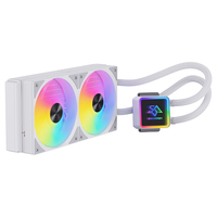 Ventilateur de châssis d'ordinateur ARGB SNOWMAN 12 cm, refroidissement silencieux avec grand volume d'air, refroidisseur AIO LCD240, dissipateur thermique en aluminium et PC pour ordinateur