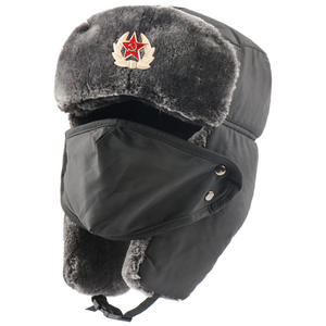 <span class=keywords><strong>Gorro</strong></span> Ruso Soviético de Piel Artificial de Conejo, <span class=keywords><strong>Gorro</strong></span> <span class=keywords><strong>Ushanka</strong></span> para Clima Frío de Invierno para Hombre con Estrella Roja Soviética - Product Image 2
