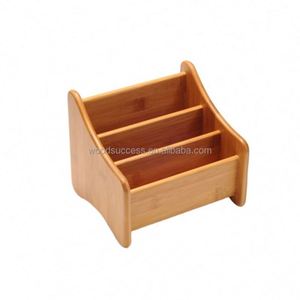 Organizador de Escritorio Multifuncional Hecho a Mano con Bambú Ecológico, Diseño Nuevo, Organizador de Mesa para Oficina en Casa, Sala de Estar - Product Image 5