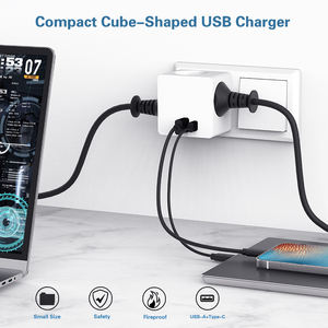 25WCube USB C Power Strip Chargeur USB C <span class=keywords><strong>Prise</strong></span> USB 3 voies, Chargeur PD portable pour MacBook, iPad, <span class=keywords><strong>iPhone</strong></span> 15/<span class=keywords><strong>14</strong></span>/13/12, Galaxy, Game - Product Image 5