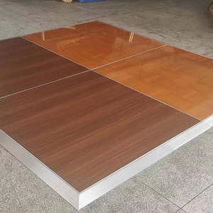 ANYCASE Plancher extérieur en contreplaqué 3x3 facile à installer, bois SICO, chêne brun, plancher de danse pour événements - Product Image 3