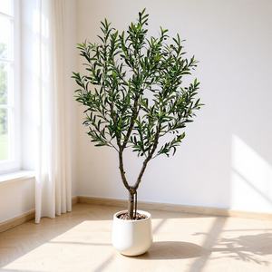 Grand olivier artificiel en <span class=keywords><strong>pot</strong></span>, plante <span class=keywords><strong>bonsai</strong></span>, très réaliste, ornement d'intérieur/extérieur - Product Image 4