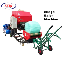 Machine d'emballage automatique électrique PLC haute efficacité pour balles rondes de ensilage, de tiges de maïs et de foin