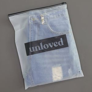 Factory Wholesale Custom Printing Swimwear T Shirt Frosted Zipper <b>Plastic</b> <b>Packaging</b> <b>Bags</b> <b>for</b> Clothes - Product Image 2