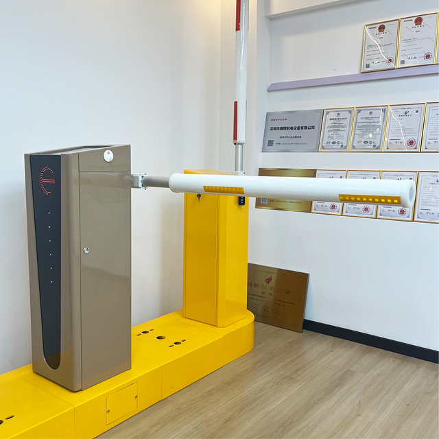 Factory Wholesale 24V Brushless Automatic Barrier Gate with champagne Gold Remote Control DC Brushless Barrier Gate