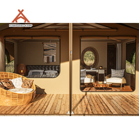 Tente de glamping de luxe personnalisée Kawagebo Kamp (KK) en PVDF imperméable pour 3-4 personnes, idéale pour les resorts et les hôtels en plein air