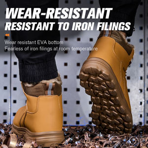 Botas <span class=keywords><strong>de</strong></span> Trabajo <span class=keywords><strong>de</strong></span> Seguridad <span class=keywords><strong>de</strong></span> Invierno con Punta <span class=keywords><strong>de</strong></span> Acero 2025, Unisex, Lona, Gamuza, Forro <span class=keywords><strong>de</strong></span> Piel, Impermeables, Antideslizantes, Suelas Suaves - Product Image 3
