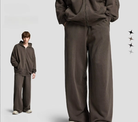 Ensemble de survêtement streetwear personnalisé imprimé léopard, 2 pièces (hoodie et pantalon de survêtement) coupe oversize, impression en relief, 500 g/m²