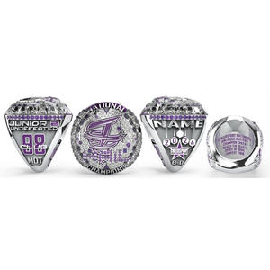 Anillos MVP de campeonato personalizados chapados en oro rosa Aleación duradera Premios al jugador más valioso para competiciones de equipos - Product Image 3