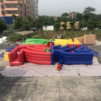 4 Joueurs Jeux Gonflable Dizzy X Obstacle Course Meltdown/Gonflable Maze Interactive Meltdown Game