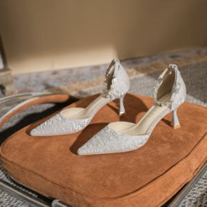 Zapatos de Tacón Alto Retro para Mujer, con Punta Puntiaguda, Tacón Medio, Antideslizantes, Cómodos, Sexys, con Tacón de Aguja Cuadrado - Product Image 2