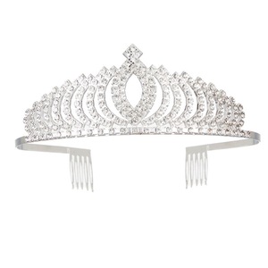 Vente en gros diadème <span class=keywords><strong>de</strong></span> mariage antique en cristal rose et or pour mariée diadème <span class=keywords><strong>de</strong></span> mariée couronne avec peignes latéraux - Product Image 5
