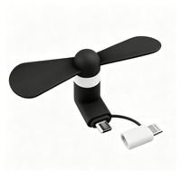 Mini ventilateur portable USB Type-C silencieux, compatible avec les batteries externes et les alimentations d'ordinateurs portables, personnalisable avec logo imprimable