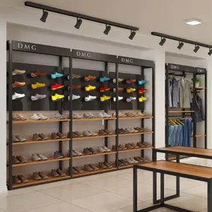 Bekleidungs schuhe Showroom Interior Design Stoff geschäft Display Regal Möbel Kleidung Outlet Shop Display Stand