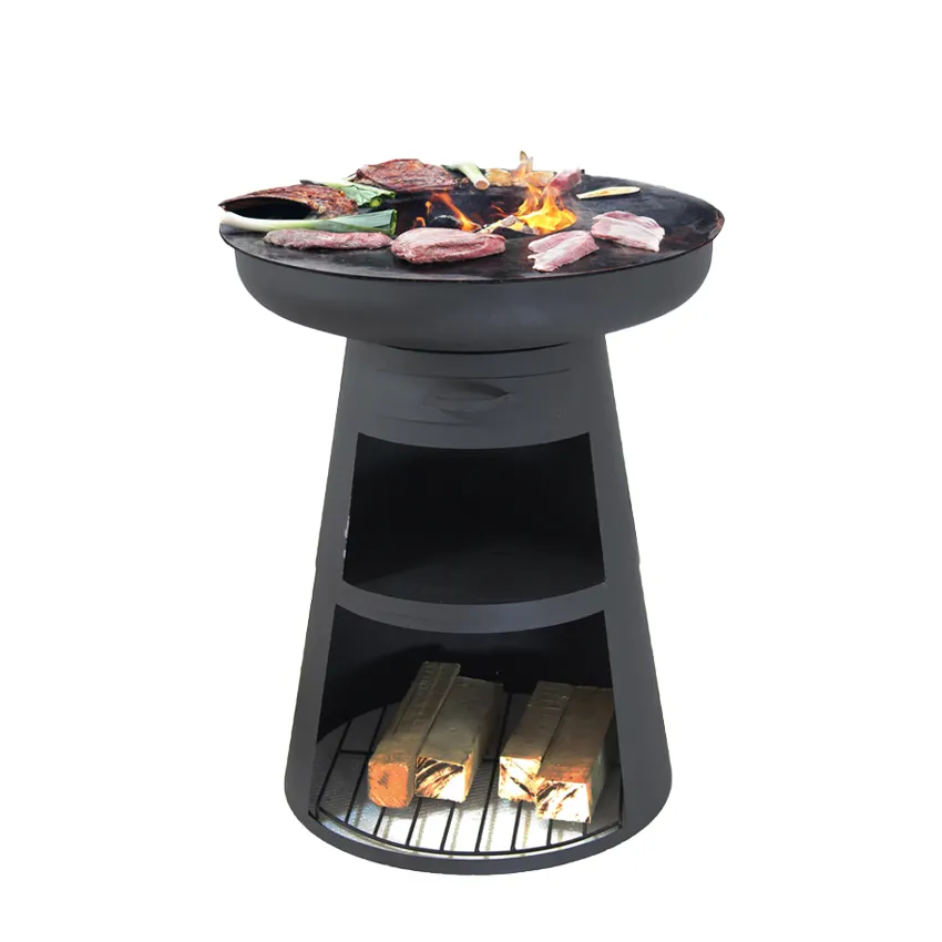 Brasero barbecue barbecue en acier inoxydable avec étagère de cuisinière