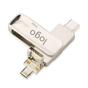 เคสโลหะ Q9ปากกาแบบพกพา4in1หรูหรา USB 3.0แฟลชไดรฟ์สำหรับ <span class=keywords><strong>iPhone</strong></span> 4GB 8GB 16GB 32GB 64GB 128GB - Product Image 1