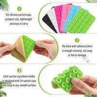Soporte Adhesivo de Silicona de Alta Calidad para Teléfono, Accesorios para Teléfono, Soporte de Succión, Almohadilla de Goma Antideslizante para Teléfono