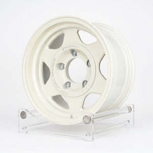 Jantes en alliage vintage OffWhite à 6 branches, style pétale étoilé, pour tout-terrain, <span class=keywords><strong>15</strong></span>, 16, 17 <span class=keywords><strong>pouces</strong></span>, style <span class=keywords><strong>rallye</strong></span> rétro, 5x165.1 6x139.7 SUV - Product Image 2