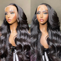 Perruques Frontales en Dentelle HD Vagues Souples, Cheveux Vierge Naturels, Produits Capillaires Humains pour Femmes Noires, Fournisseurs Économiques