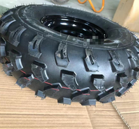Pneus VTT 19x7-8 19x7.00-8 Pneu de roue Tubeless Go Kart avec jante pour Quad Bike 4 Wheelers Noir