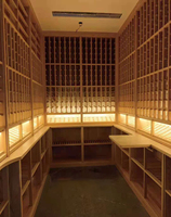 Casier à vin extensible moderne en bois massif de grande capacité, écologique, pour le rangement des bouteilles, meubles de maison, bar, salle à manger