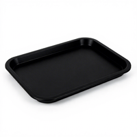 Plateau rectangulaire en plastique multicolore, plateau de service pour la restauration commerciale, la restauration rapide, la cantine, résistant aux chutes, plateau épais
