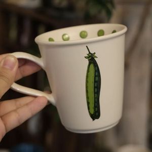 Hot New Frosted Eco-friendly Ceramic Mugs with Cartoon Patterns Food Safe Dishwasher & Microwave Safe Customizable Colors - Product Image 6