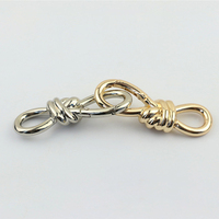 Mousqueton en alliage de zinc de haute qualité, étanche, 75x25mm, en forme de nœud, pour sac, mousqueton, vente en gros