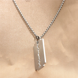 <b>Titanium</b> Steel Colored Blade Pendant Men's Stainless Steel Rainbow Necklace Everyday Wear Geometric Themed Charm 280642 - Product Image 3