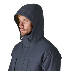 Cappotto <span class=keywords><strong>Invernale</strong></span> su Misura per Uomo in Pelle di Cervo Marrone-Blu, Parka Isolato Antivento - Product Image 3