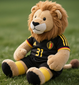 Peluche <span class=keywords><strong>Leone</strong></span> Calciatore di Alta Qualità, Morbido al <span class=keywords><strong>Tatto</strong></span>, Ben Realizzato, Personalizzabile OEM ODM per Regali Sportivi e Oggetti da Collezione - Product Image 2